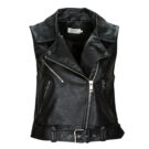 Giacca in pelle Only ONLVERA FAUX LEATHER WAISTCOAT Nero - Giacche in pelle Donna - 1