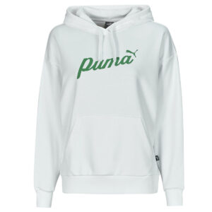 Felpe con cappuccio  Puma  ESS+ BLOSSOM SCRIPT HOODIE TR  Bianco -  Felpe con cappuccio Abbigliamento Donna