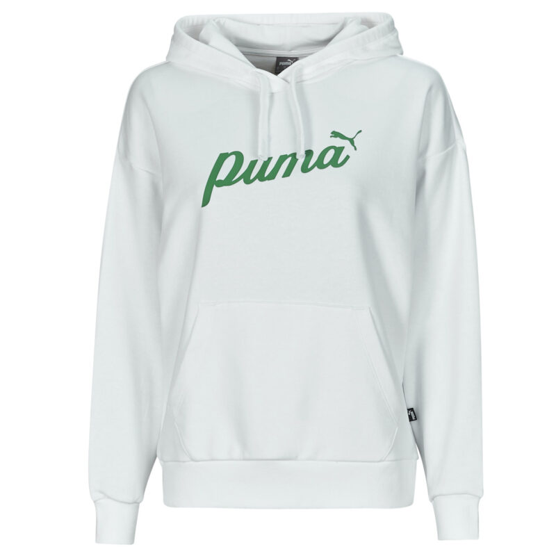 Felpe con cappuccio  Puma  ESS+ BLOSSOM SCRIPT HOODIE TR  Bianco -  Felpe con cappuccio Abbigliamento Donna - 1