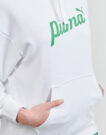 Felpe con cappuccio  Puma  ESS+ BLOSSOM SCRIPT HOODIE TR  Bianco -  Felpe con cappuccio Abbigliamento Donna - 5