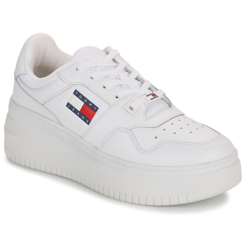 Tommy Jeans TJW RETRO BASKET FLATFORM ESS Wei&szlig; Damen Sneaker - 1