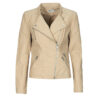 Giacca in pelle Only ONLAVA Beige Giacche in pelle Donna