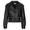 Veste en cuir Only ONLRAVEN Noir Vestes en cuir Femme