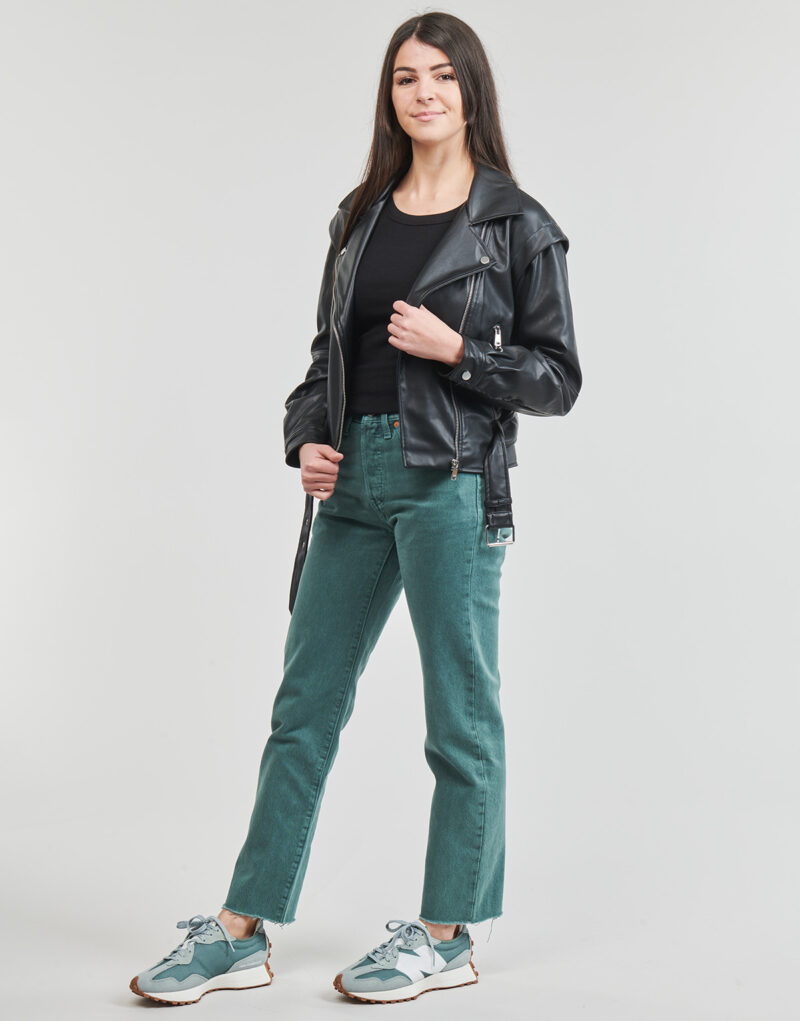 Giacca in pelle  Only  ONLRAVEN  Nero -   Giacche in pelle Donna - 3