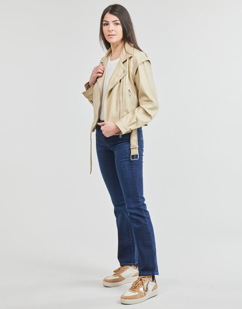 Giacca in pelle Only ONLRAVEN Beige Giacche in pelle Donna - 3