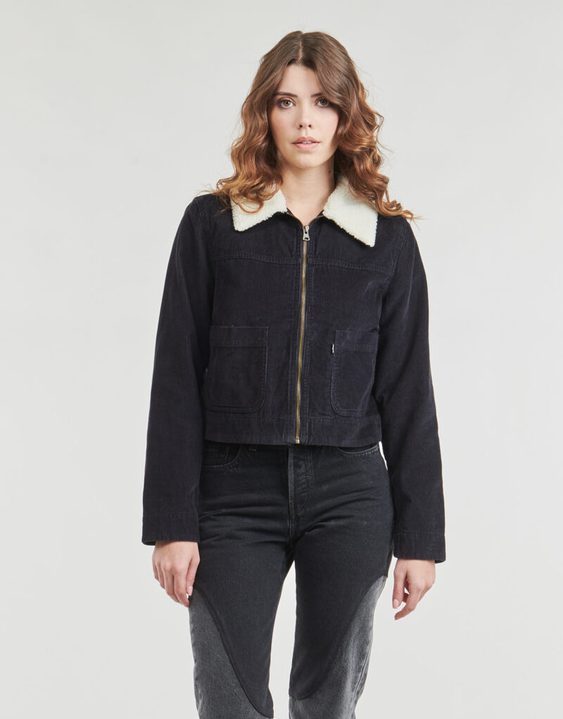 Giacca in jeans Levis T3 RETRO SHERPA TRUCKER Nero Giacche in jeans Donna - 2