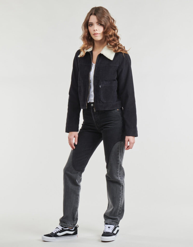 Giacca in jeans Levis T3 RETRO SHERPA TRUCKER Nero Giacche in jeans Donna - 3