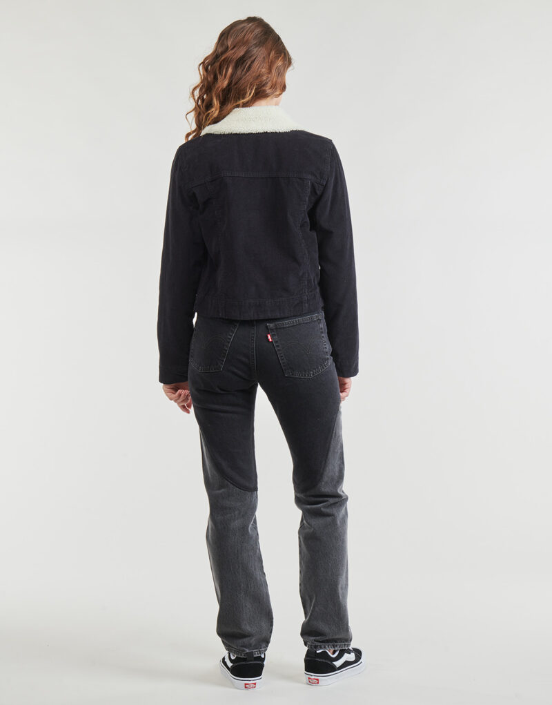 Giacca in jeans Levis T3 RETRO SHERPA TRUCKER Nero Giacche in jeans Donna - 4