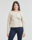 Giacca in pelle Vero Moda VMRILEY Beige Giacche in pelle Donna - 2