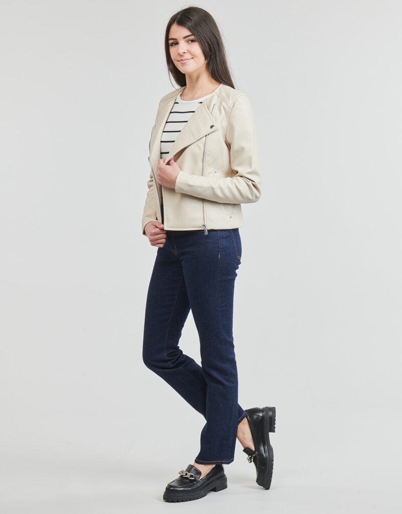 Giacca in pelle Vero Moda VMRILEY Beige Giacche in pelle Donna - 3