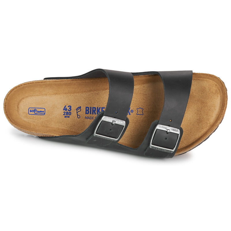 BIRKENSTOCK Arizona Soft Footbed Oiled / Pelle / Black / Regular Nero Ciabatta Donna - 6