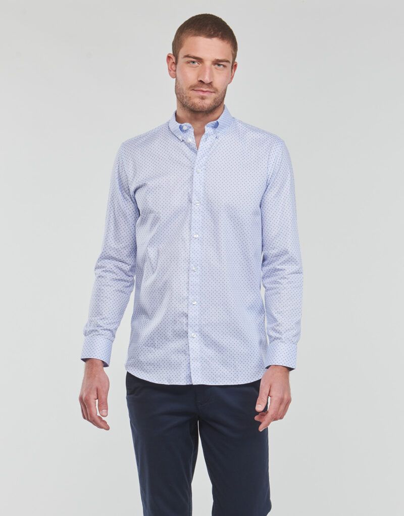 Selected ETHAN MICRO MOTIF SLIM FIT Langarmhemd Blau Langarmhemden Herren - 2