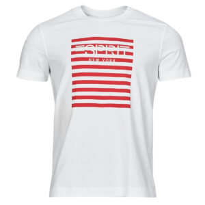 T-shirt  Esprit  OCS LOGO STRIPE  Bianco -  T-shirt maniche corte Uomo