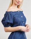 Kurzes Kleid Liu Jo UA4229 Blaue kurze Kleider Damen - 5
