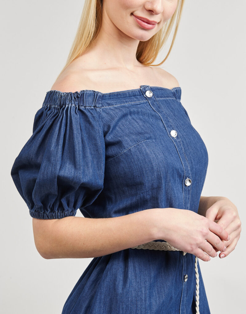 Kurzes Kleid Liu Jo UA4229 Blaue kurze Kleider Damen - 5