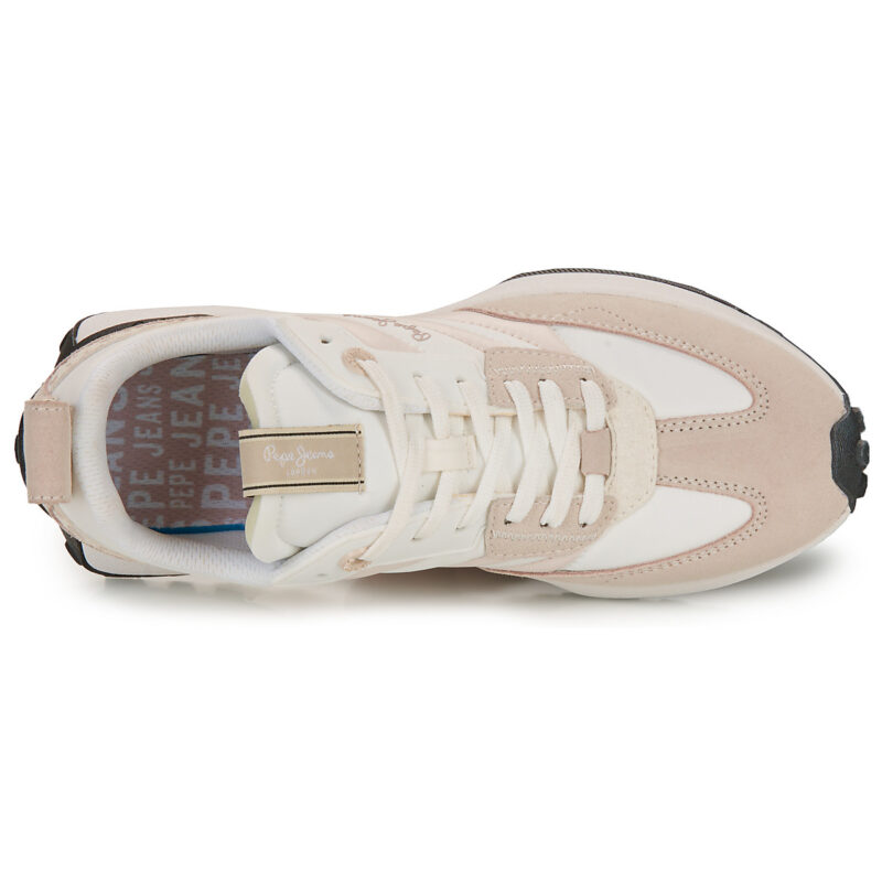 Pepe Jeans Lucky Print Wei&szlig;e Low Sneakers Damen - Gr&ouml;&szlig;e 6