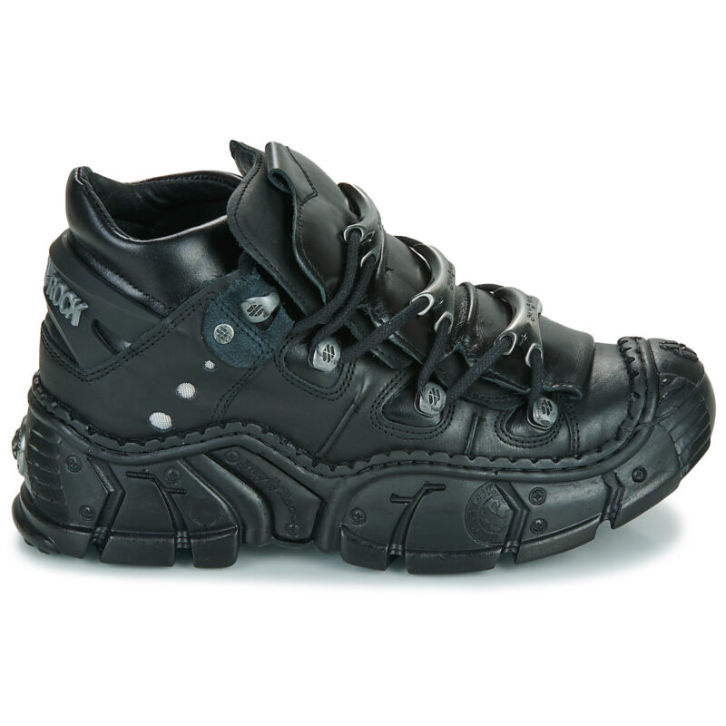 New Rock IMPACT Black Derby Women - 2