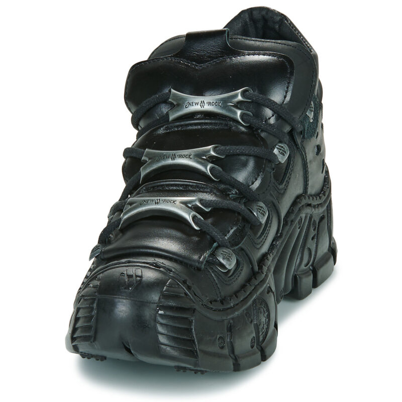 New Rock IMPACT Black Derby Women - 3