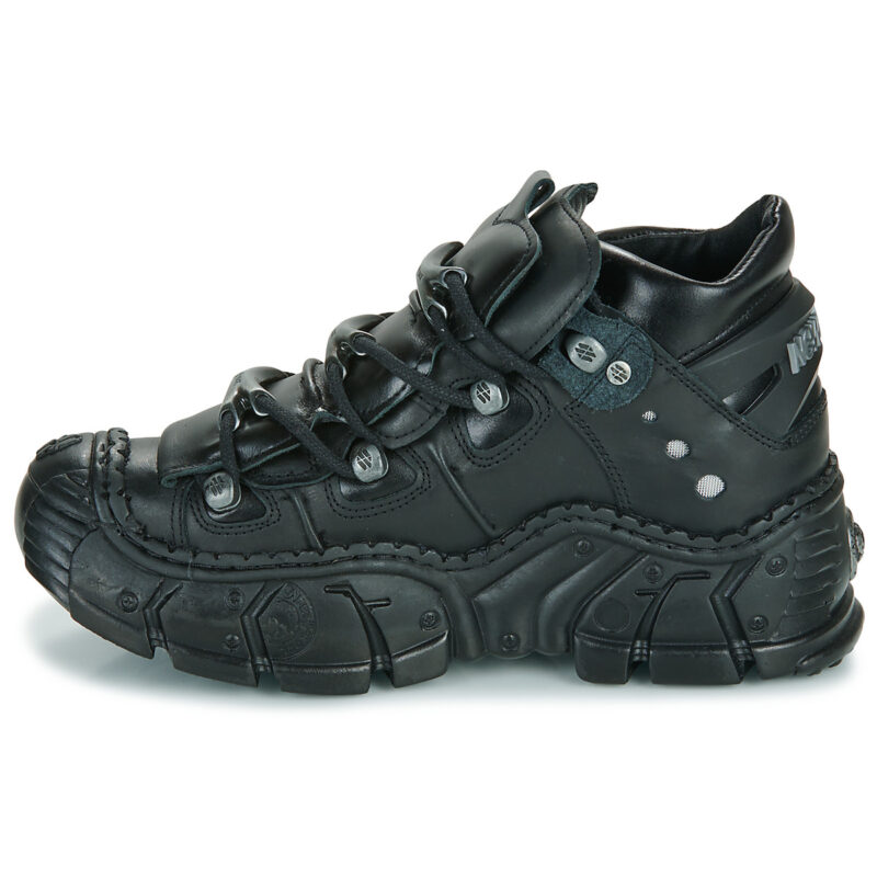 New Rock IMPACT Black Derby Women - 4