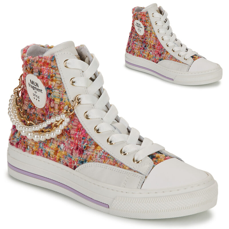 Meline HE202-CAT2-P9083 White High-Top Sneakers Women - 1