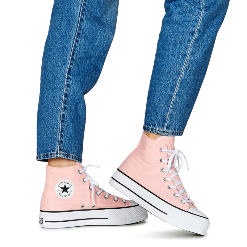 Converse CHUCK TAYLOR ALL STAR LIFT Pinke High Sneakers f&uuml;r Damen - Gr&ouml;&szlig;e 8
