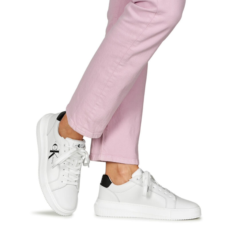 Calvin Klein Jeans CHUNKY CUPSOLE MONO LTH Bianco Sneakers basse Donna - 8