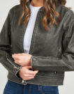Giacca in pelle Only ONLMINDY Nero Giacche in pelle Donna - 5