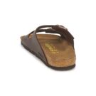 BIRKENSTOCK Arizona Birko-flor / Schwarz / Braun / Schmal Braun Herrenhausschuh - Gr&ouml;&szlig;e 5