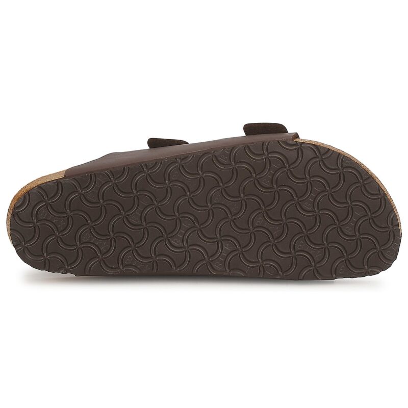 BIRKENSTOCK Arizona Birko-flor / Schwarz / Braun / Schmal Braun Herrenhausschuh - Gr&ouml;&szlig;e 7