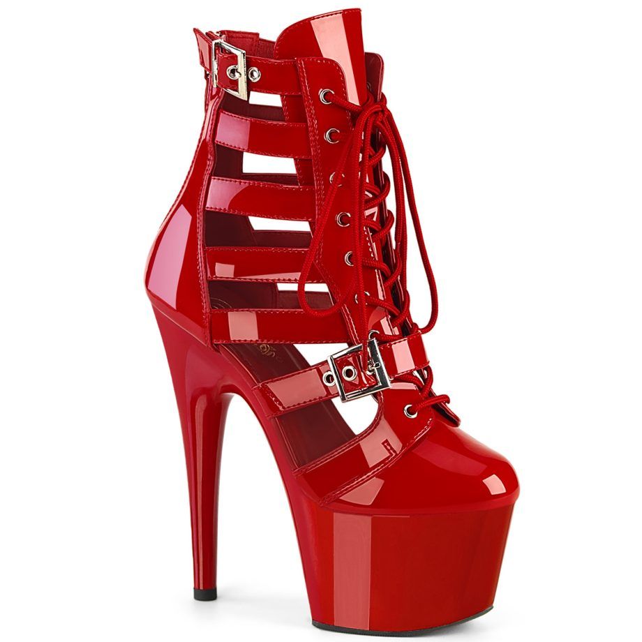 Pleaser ADORE-1013MST ADO1013MST/R/M Tronchetti  Tacco Altissimo 17 Plateau 7.0 Rosso ADO1013MST/R/M