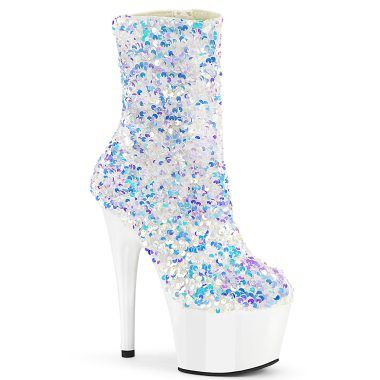 Pleaser ADORE-1042SQ ADO1042SQ/WMCSQ/W Tronchetti  Tacco Altissimo 17 Plateau 7.0 Bianco ADO1042SQ/WMCSQ/W
