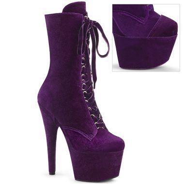 Pleaser ADORE-1045VEL ADO1045VEL/PP/M Tronchetti  Tacco Altissimo 17 Plateau 7.0 Viola ADO1045VEL/PP/M