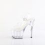 Pleaser ADORE-708VL ADO708VL/C/M Sandali con Cinturino  Tacco Altissimo 17 Plateau 7.0 Trasparente ADO708VL/C/M