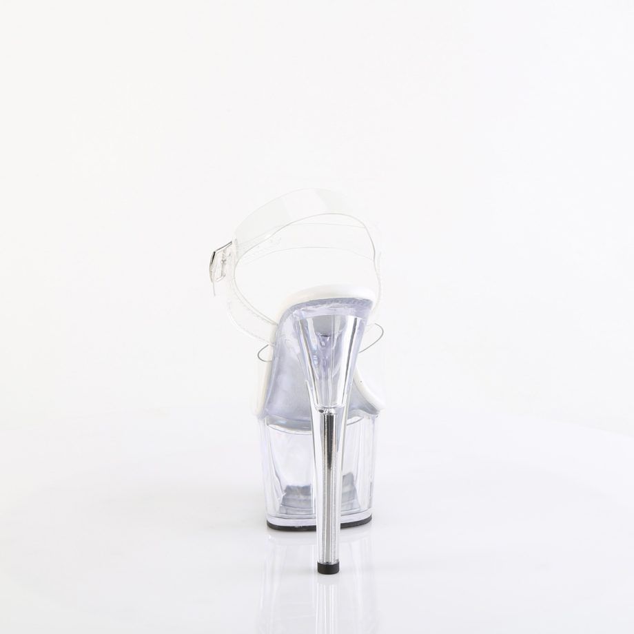 Pleaser ADORE-708VL ADO708VL/C/M Sandali con Cinturino  Tacco Altissimo 17 Plateau 7.0 Trasparente ADO708VL/C/M