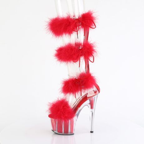 Pleaser ADORE-728F ADO728F/C-RFUR/M Sandali Donna  Tacco Altissimo 17 Plateau 7.0 Trasparente ADO728F/C-RFUR/M
