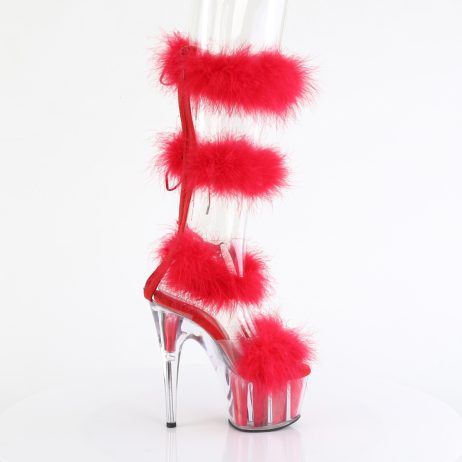 Pleaser ADORE-728F ADO728F/C-RFUR/M Sandali Donna  Tacco Altissimo 17 Plateau 7.0 Trasparente ADO728F/C-RFUR/M