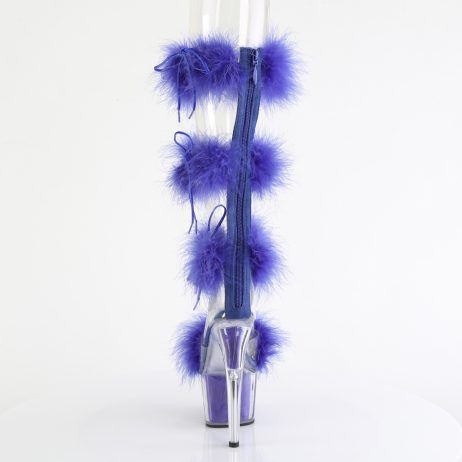 Pleaser ADORE-728F ADO728F/C-RYBLFUR/M Sandali Donna  Tacco Altissimo 17 Plateau 7.0 Blu ADO728F/C-RYBLFUR/M