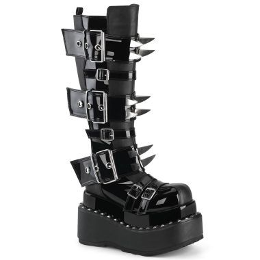 DemoniaCult BEAR-215 BEAR215/BVL Scarpe Donna   Plateau 11.4 Nero BEAR215/BVL