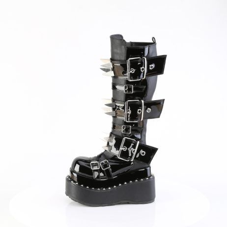 DemoniaCult BEAR-215 BEAR215/BVL Scarpe Donna   Plateau 11.4 Nero BEAR215/BVL