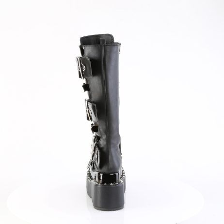 DemoniaCult BEAR-215 BEAR215/BVL Scarpe Donna   Plateau 11.4 Nero BEAR215/BVL