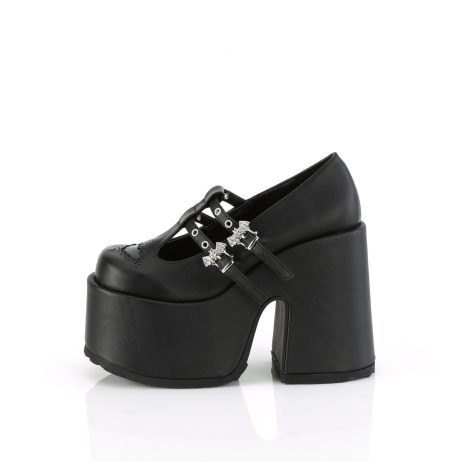DemoniaCult CAMEL-55 CAM55/BVL Decollete Mary Jane  Tacco 12 Plateau 7.6 Nero CAM55/BVL