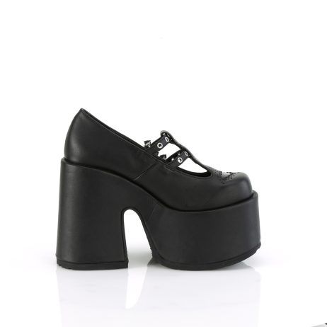 DemoniaCult CAMEL-55 CAM55/BVL Decollete Mary Jane  Tacco 12 Plateau 7.6 Nero CAM55/BVL