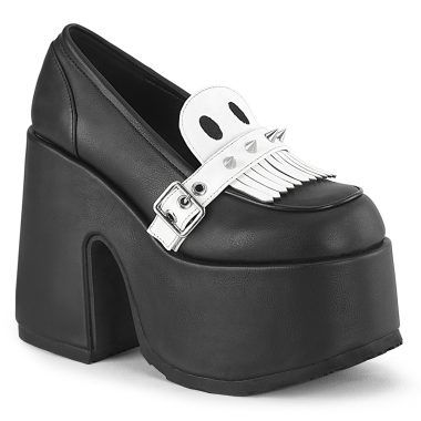 DemoniaCult CAMEL-58 CAM58/BVL Scarpe Donna  Tacco 12 Plateau 7.6 Nero CAM58/BVL