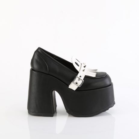 DemoniaCult CAMEL-58 CAM58/BVL Scarpe Donna  Tacco 12 Plateau 7.6 Nero CAM58/BVL