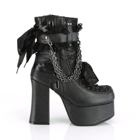 DemoniaCult CHARADE-110 CHA110/BVL-LC Tronchetti  Tacco 11 Plateau 5.1 Nero CHA110/BVL-LC