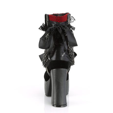 DemoniaCult CHARADE-110 CHA110/BVL-RBVEL Tronchetti  Tacco 11 Plateau 5.1 Nero CHA110/BVL-RBVEL