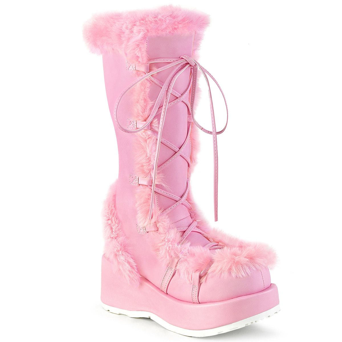DemoniaCult CUBBY-311 CUB311/BPVL Stivaletti al Polpaccio   Plateau 7.0 Rosa CUB311/BPVL