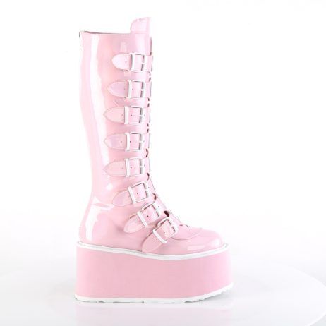 DemoniaCult DAMNED-318 DAM318/BPHG Stivali Donna   Plateau 9.0 Rosa DAM318/BPHG