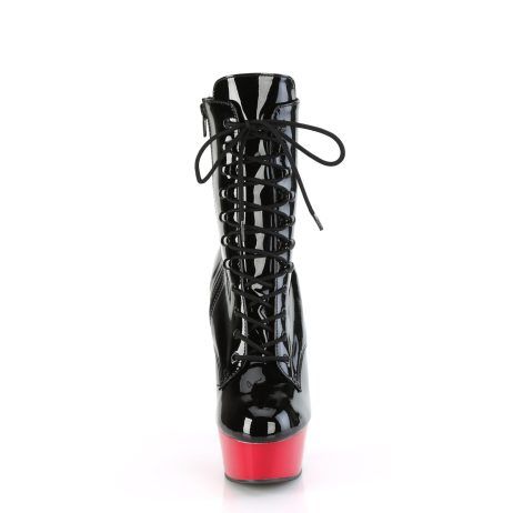 Pleaser DELIGHT-1020 DEL1020/B/R Tronchetti  Tacco Altissimo 15 Plateau 4.5 Nero DEL1020/B/R