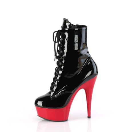 Pleaser DELIGHT-1020 DEL1020/B/R Tronchetti  Tacco Altissimo 15 Plateau 4.5 Nero DEL1020/B/R